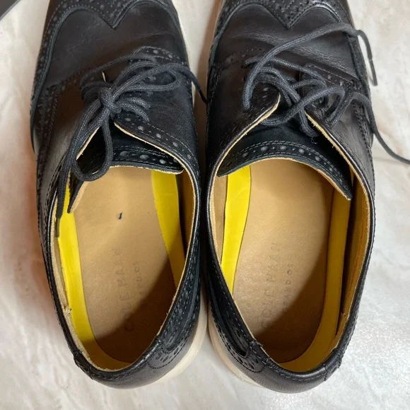 Cole Haan Black Wingtip Grand OS Size 9M - Picture 6 of 7